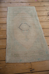 1.5x3.5 Vintage Distressed Oushak Rug Mat Runner // ONH Item 9417 Image 3
