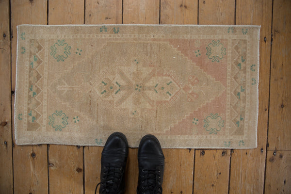 1.5x3 Vintage Distressed Oushak Rug Mat // ONH Item 9418 Image 1