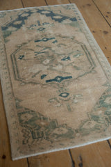 1.5x3 Vintage Distressed Oushak Rug Mat // ONH Item 9421 Image 3