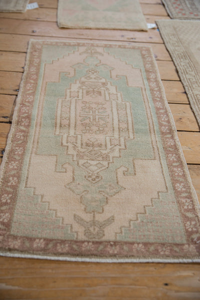 1.5x3 Vintage Distressed Oushak Rug Mat // ONH Item 9427 Image 2