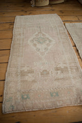 1.5x3.5 Vintage Distressed Oushak Rug Mat Runner // ONH Item 9429 Image 2