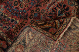 Back view of the vintage Lilihan rug, revealing tight hand-knotted weave and secured selvage.