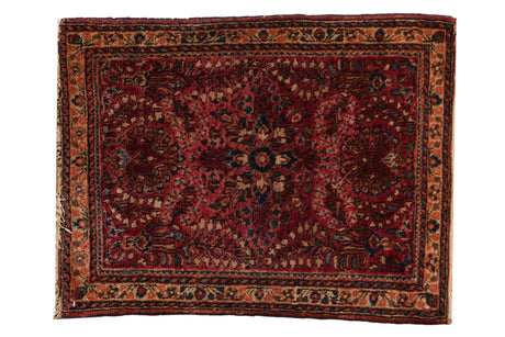 2x2.5 Vintage American Sarouk Square Rug Mat // ONH Item 9443