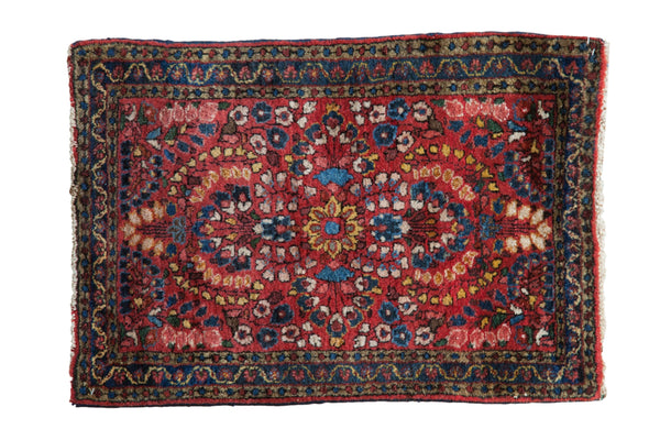 2x2.5 Vintage American Sarouk Square Rug Mat // ONH Item 9447