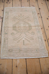 1.5x3 Vintage Distressed Oushak Rug Mat // ONH Item 9451 Image 3