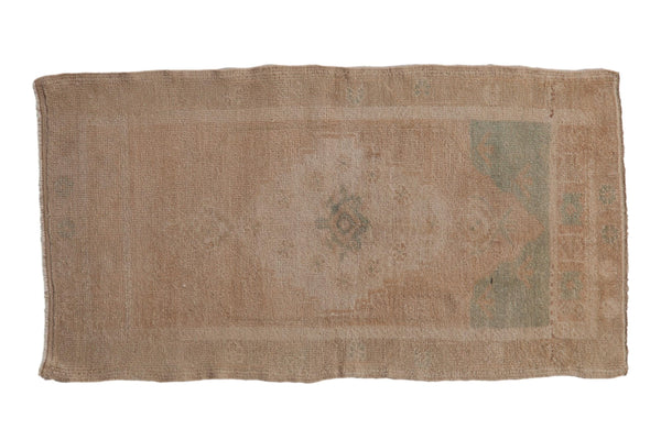 1.5x3.5 Vintage Distressed Oushak Rug Mat Runner // ONH Item 9463