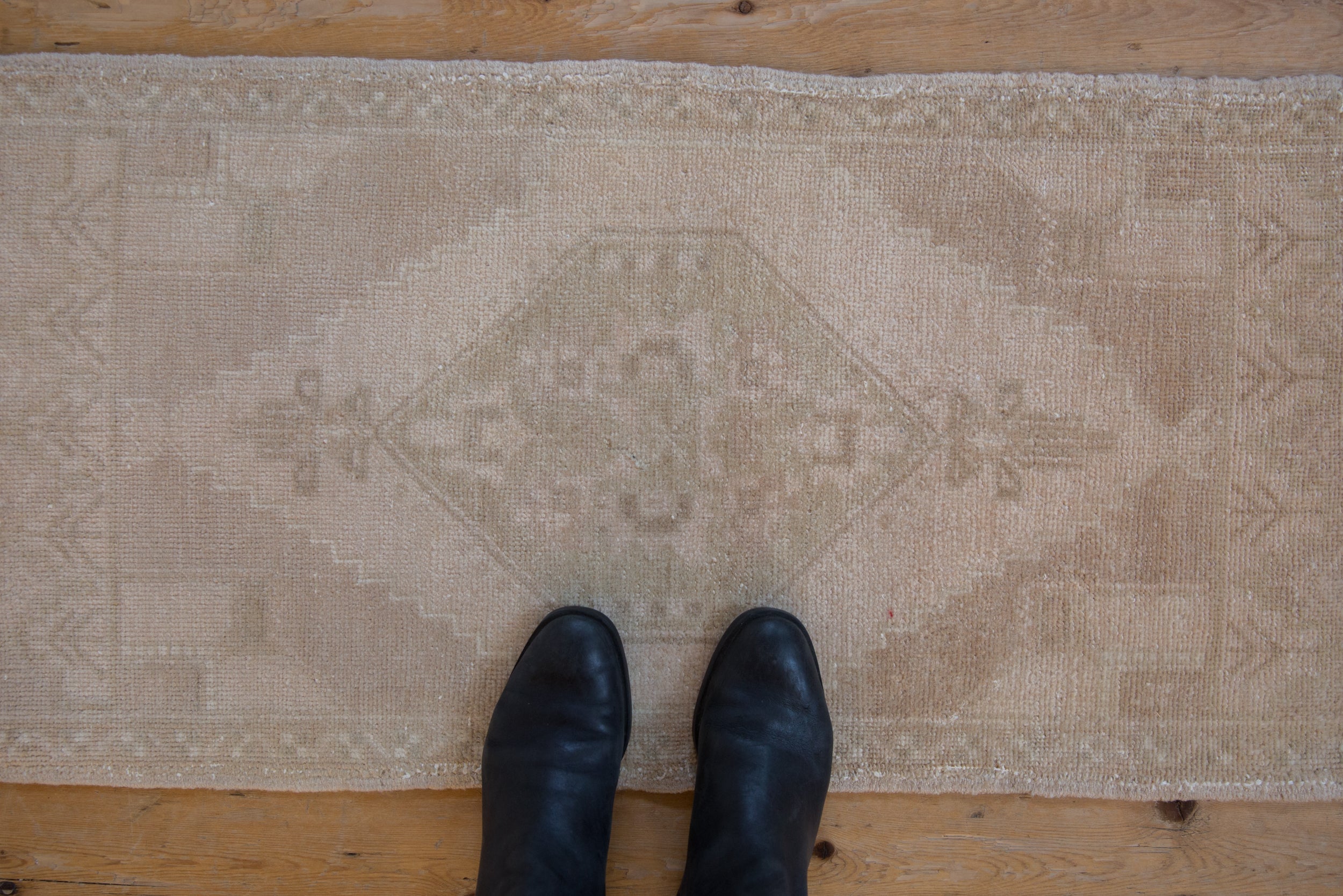 1.5x3.5 Vintage Distressed Oushak Rug Mat Runner // ONH Item 9464 Image 1