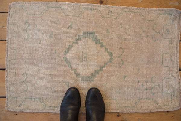 1.5x3 Vintage Distressed Oushak Rug Mat // ONH Item 9470 Image 1