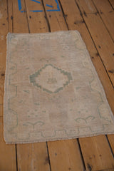 1.5x3 Vintage Distressed Oushak Rug Mat // ONH Item 9470 Image 3