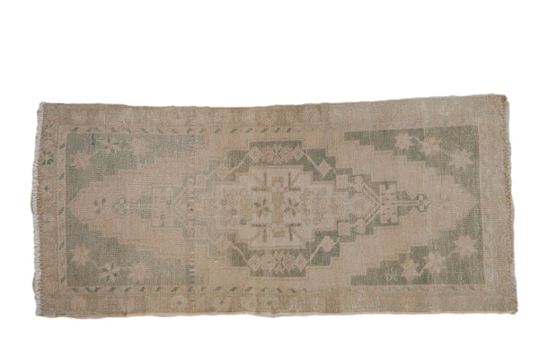 1.5x4 Vintage Distressed Oushak Rug Mat Runner // ONH Item 9483