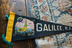 Vintage Galilee Rhode Island Felt Flag // ONH Item 9502 Image 1