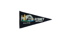 Double-sided Vintage Sydney Australia Felt Flag // ONH Item 9515