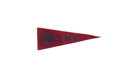 Vintage Southern Methodist University Felt Flag Pennant // ONH Item 9529