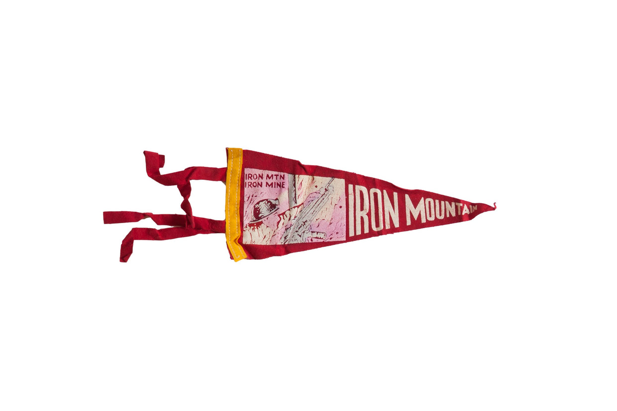 Vintage Iron Mountain Felt Flag // ONH Item 9538