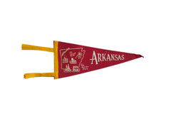 Vintage Arkansas Felt Flag // ONH Item 9539