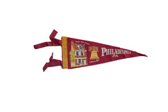 Vintage Philadelphia PA Felt Flag // ONH Item 9543