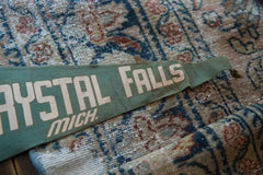 Vintage Crystal Falls Michigan Felt Flag // ONH Item 9545 Image 2