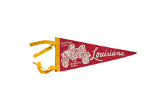 Vintage Louisiana Felt Flag // ONH Item 9548