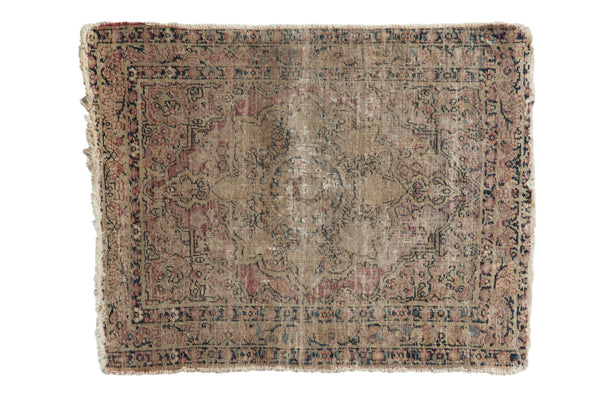 2x2.5 Antique Kerman Square Rug Mat // ONH Item 9554
