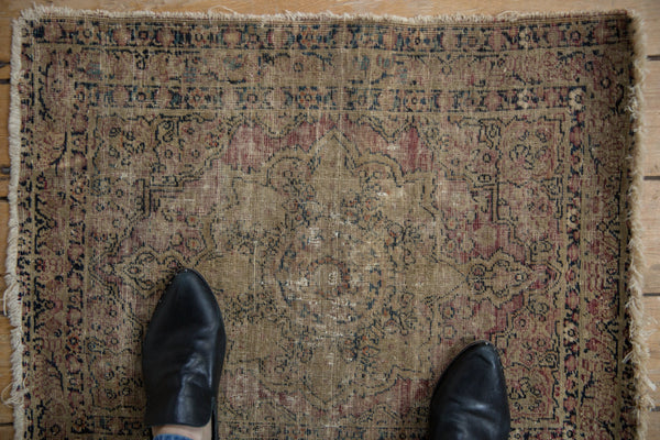 2x2.5 Antique Kerman Square Rug Mat // ONH Item 9554 Image 2