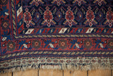 Mostly intact original kilim weave with intricate detail on an antique Persian Afshar rug.