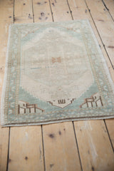 2x2.5 Vintage Distressed Oushak Square Rug Mat // ONH Item 9558 Image 4