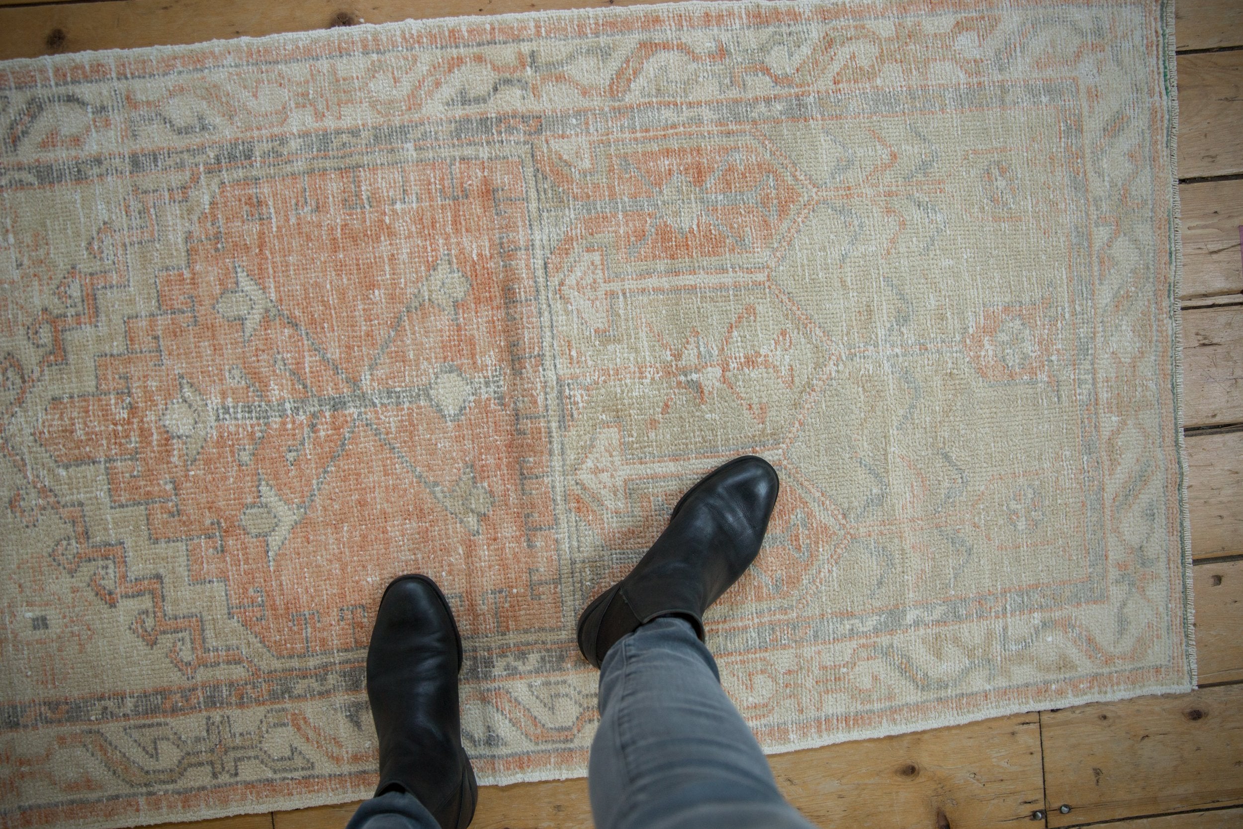 2.5x5 Vintage Distressed Oushak Rug Runner // ONH Item 9559 Image 1