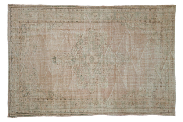 6.5x9.5 Vintage Distressed Oushak Carpet // ONH Item 9560