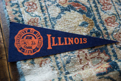 Vintage University of Illinois Felt Flag // ONH Item 9560 Image 1