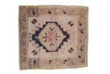 Vintage Distressed Oushak square mat, 1'8