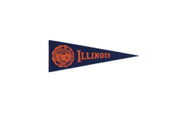 Vintage University of Illinois Felt Flag // ONH Item 9569