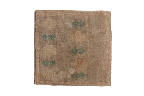 2x2 Vintage Distressed Oushak Square Rug Mat // ONH Item 9573