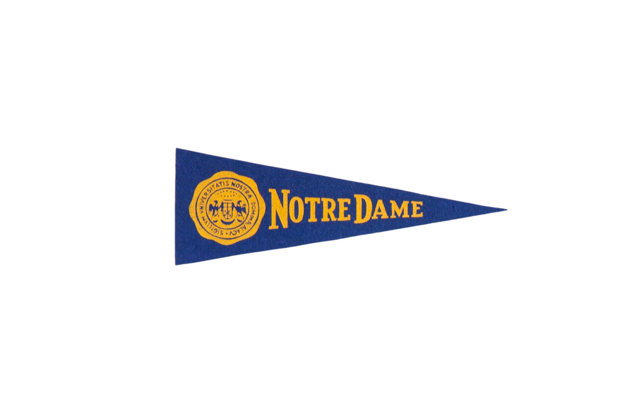 Vintage Notre Dame Felt Flag // ONH Item 9573