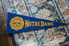 Vintage Notre Dame Felt Flag // ONH Item 9573 Image 1