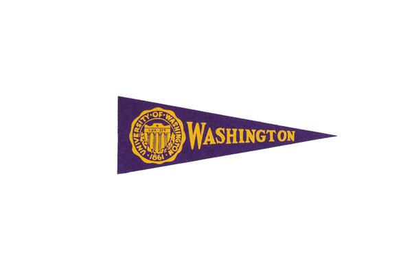 Vintage University of Washington Felt Flag // ONH Item 9576