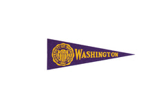 Vintage University of Washington Felt Flag // ONH Item 9576