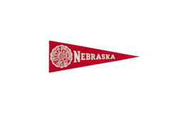 Vintage Nebraska University Felt Flag // ONH Item 9577