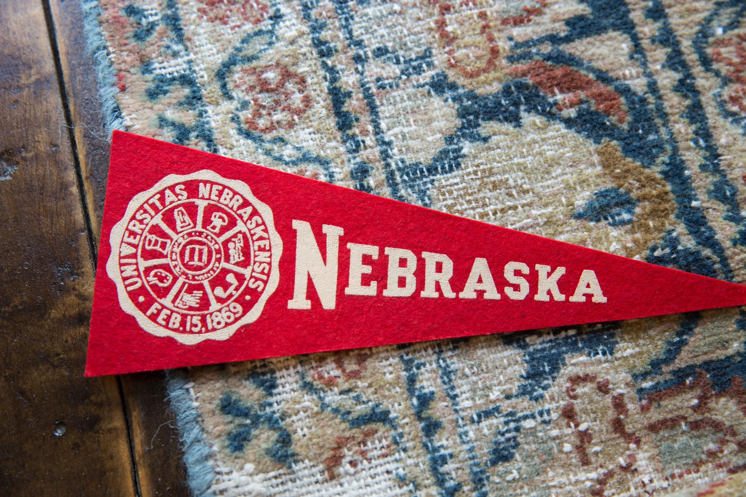 Vintage Nebraska University Felt Flag // ONH Item 9577 Image 1