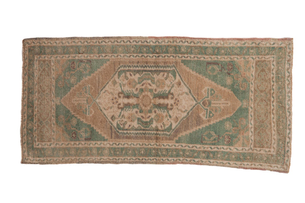 1.5x4 Vintage Distressed Oushak Rug Mat Runner // ONH Item 9579