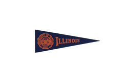 Vintage University of Illinois Felt Flag // ONH Item 9582