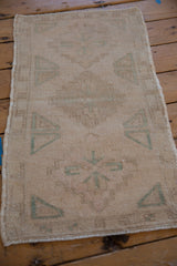 1.5x3 Vintage Distressed Oushak Rug Mat // ONH Item 9585 Image 3