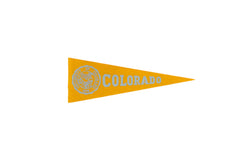 Vintage University of Colorado Felt Flag // ONH Item 9586