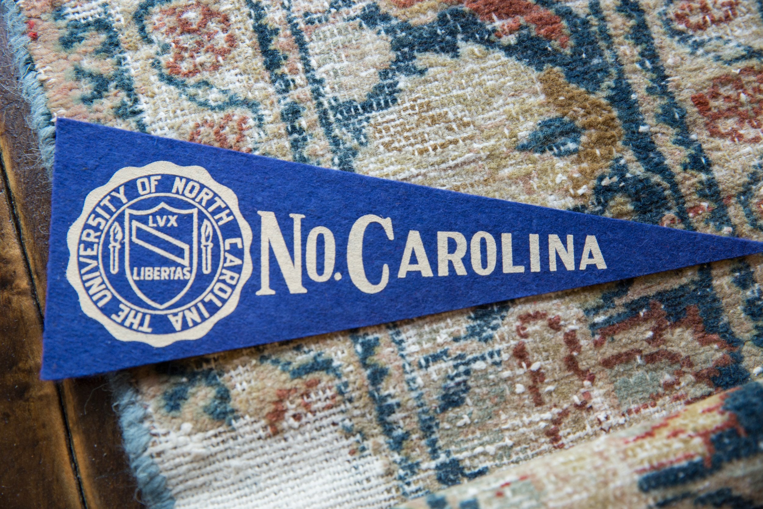 Vintage University of North Carolina Felt Flag // ONH Item 9587 Image 1