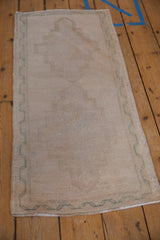 1.5x4 Vintage Distressed Oushak Rug Mat Runner // ONH Item 9598 Image 2