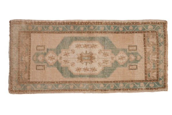 1.5x3.5 Vintage Distressed Oushak Rug Mat Runner // ONH Item 9606