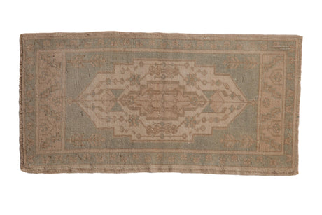 1.5x3.5 Vintage Distressed Oushak Rug Mat Runner // ONH Item 9609