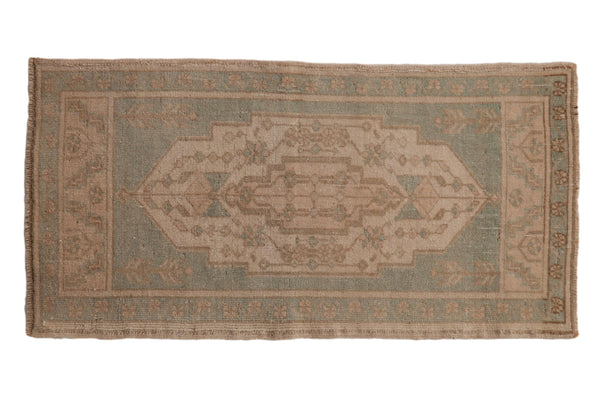 1.5x3.5 Vintage Distressed Oushak Rug Mat Runner // ONH Item 9610
