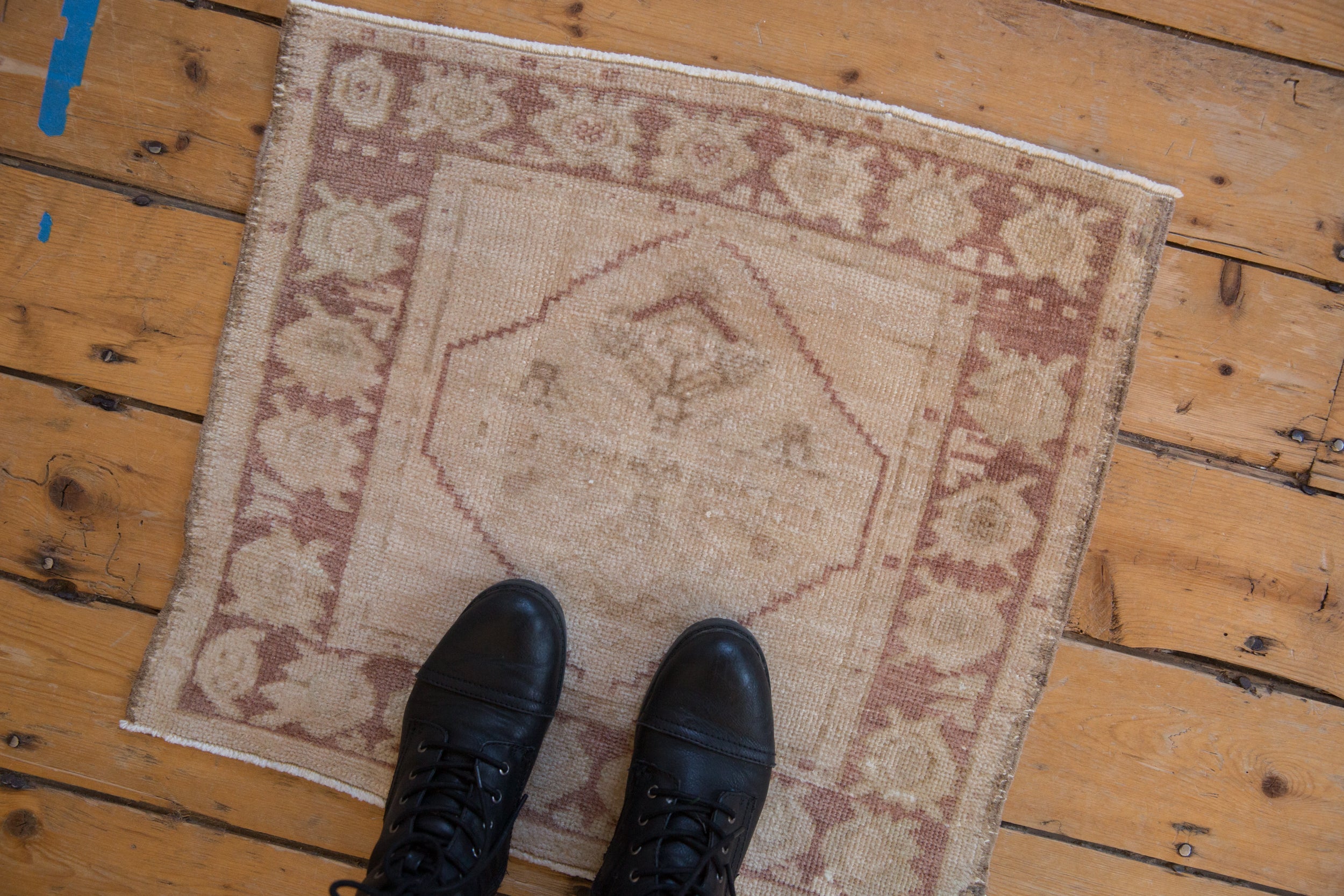 2x2 Vintage Distressed Oushak Square Rug Mat // ONH Item 9611 Image 1