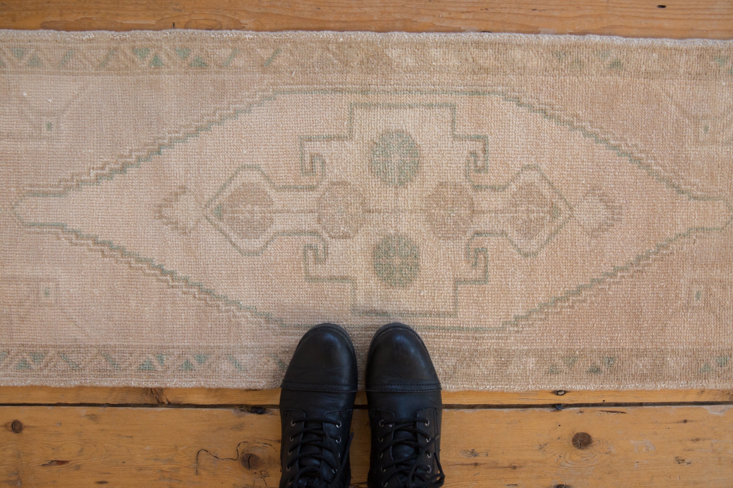 1.5x4 Vintage Distressed Oushak Rug Mat Runner // ONH Item 9616 Image 1