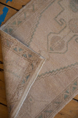 1.5x4 Vintage Distressed Oushak Rug Mat Runner // ONH Item 9616 Image 4